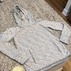 GAP Gray/Blue Patterned Hooded Jacket